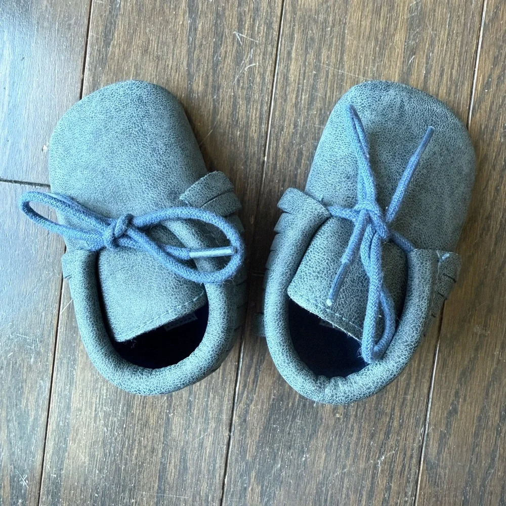 Stylish Blue Kids Moccasins